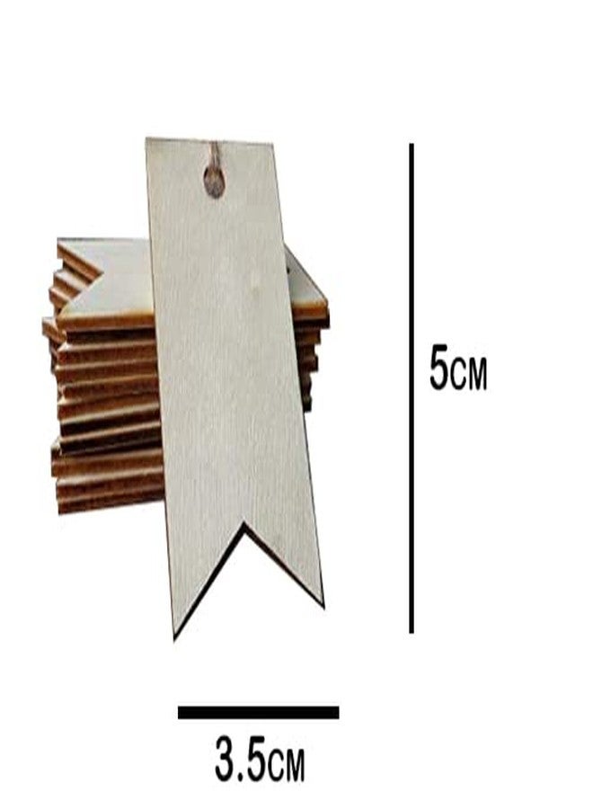 ROOT KRAFT [50pcs]-[ 5cmx3.5cm]-Rectangle Wooden Pine MDF Cutouts Unfinished Tags for Key Chain,Slices Crafts,Xmas Holiday Hanging Decorations,Painting Wood Craft,MDF Plains,Resin Art Work - Image 3